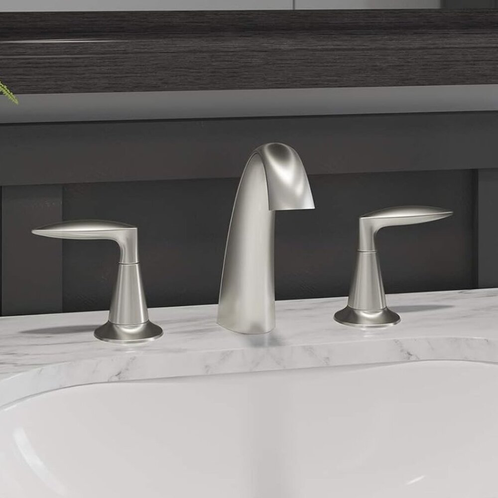 KOHLER Bathroom Sink Faucet Alteo 2-Handle Brushed Nickel 45102-4-BN Metal Drain